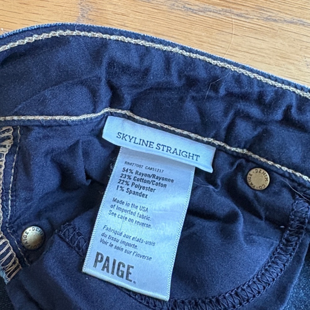 Paige Skyline Straight Jeans. Size 31 - Picture 5 of 10